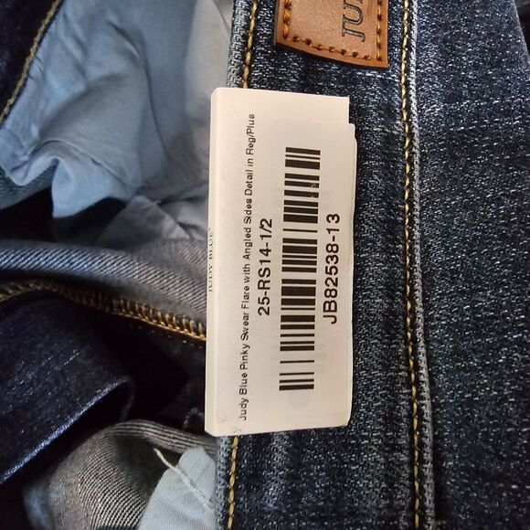 Judy Blue Pinky Swear Flare Trouser Jean With Angled Sides Detail Size 13/31 - Picture 10 of 10